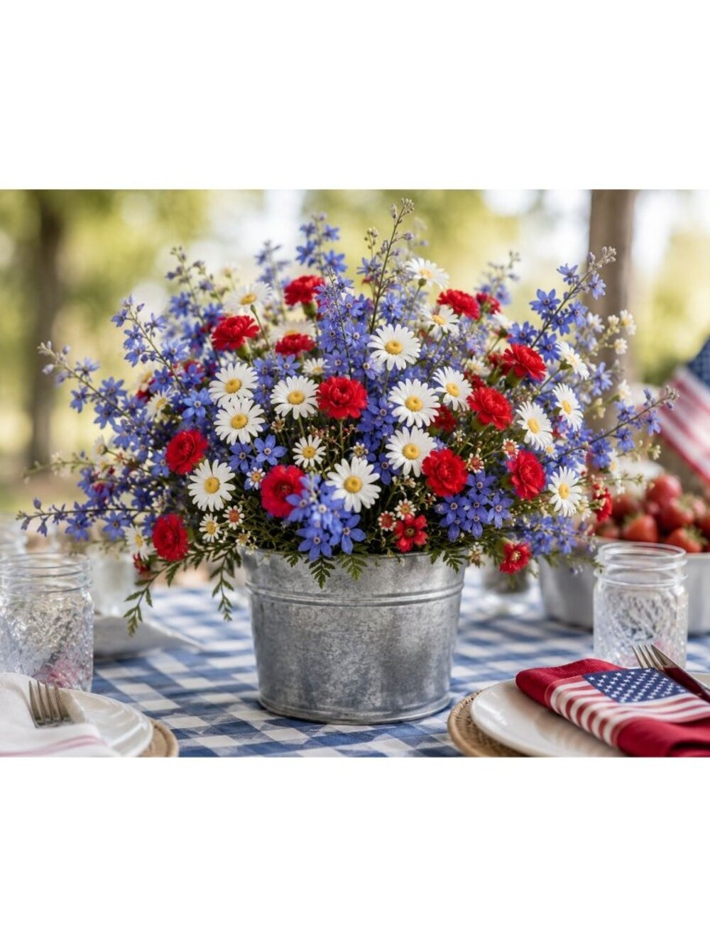 White Daisy Stems Artificial Flowers 10 Count - Picture 6 of 12